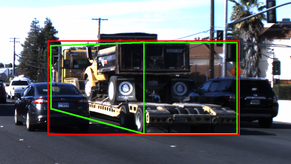 Annotation with truck carrying a car